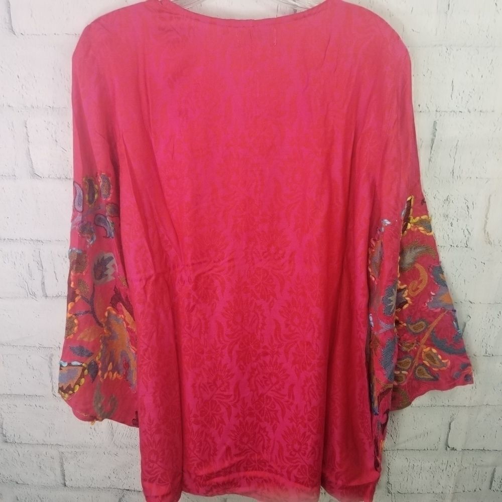 Time For Me Boho Embroidered Bell Sleeve. - Picture 8 of 8